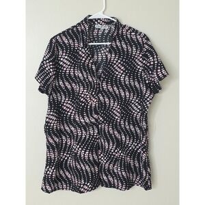 Erica‎ Brooke Womens Button Top 18 Short Sleeve